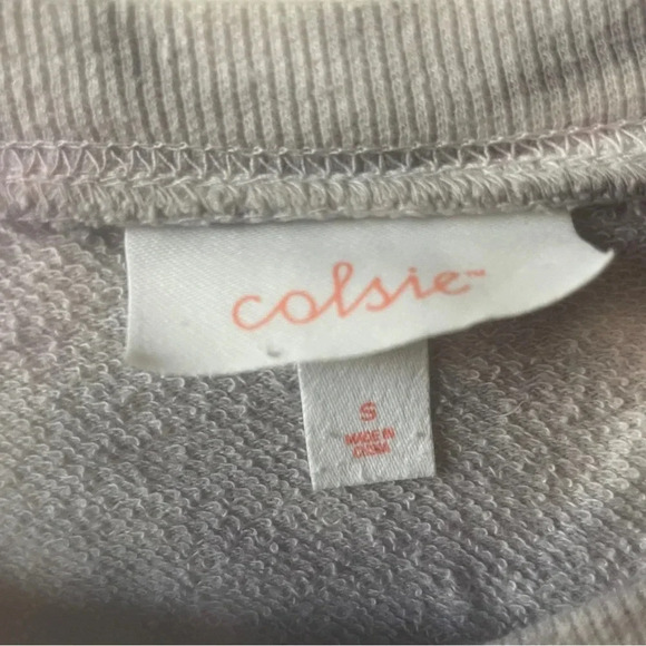 Colsie Pink Tie Dyed Cropped Lounge Sweatshirt Size Small - Picture 5 of 5